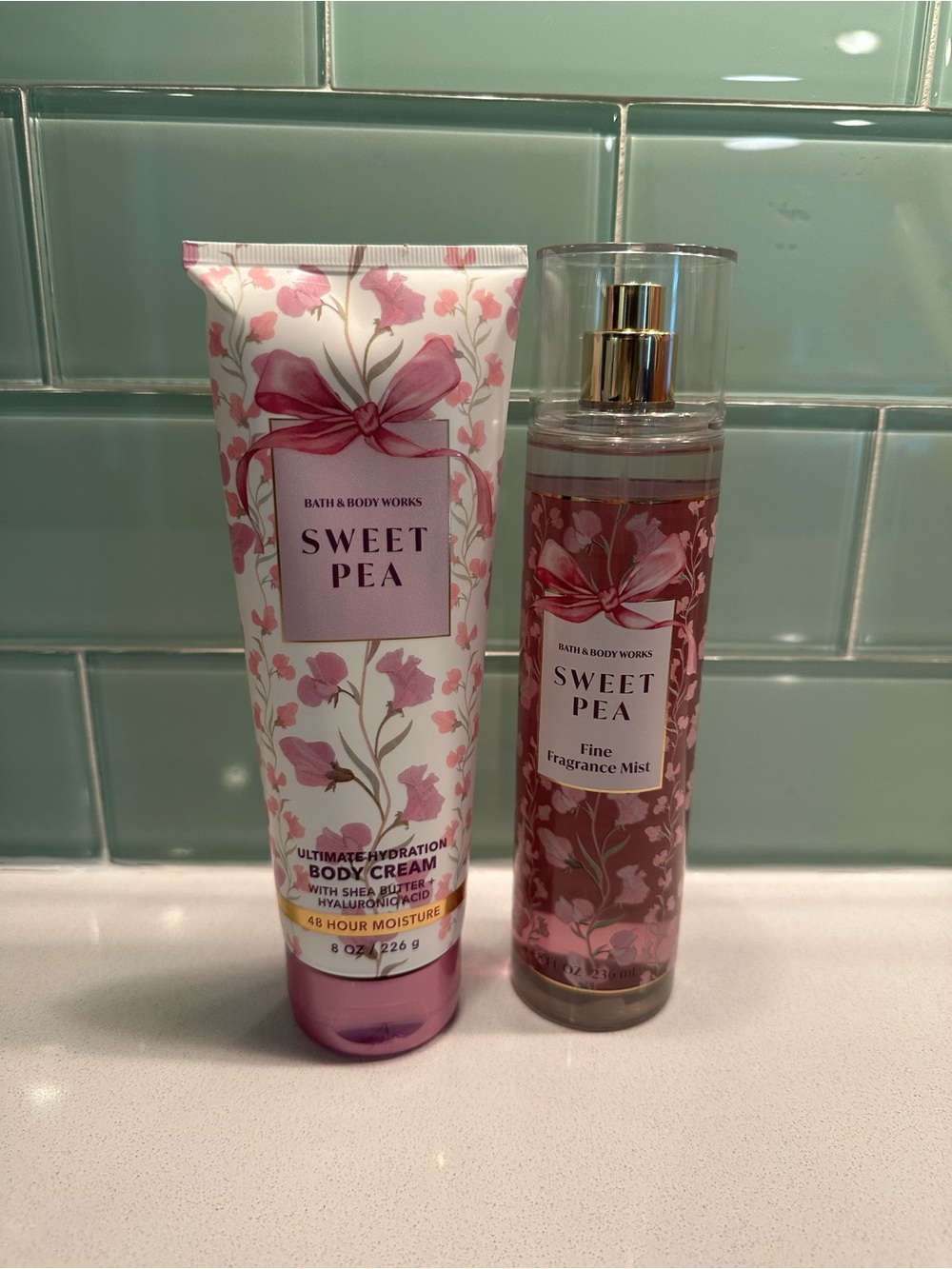 Bath & Body Works Sweet Pea Body Cream & Fine Fragrance Mist